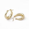 Brass Thick Hoop Earrings for Women X-EJEW-I270-02G-2