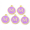 Golden Plated Alloy Enamel Charms ENAM-S118-10M-2