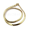 Brass Flat Snake Chain Necklaces for Women NJEW-U035-04G-4