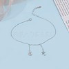 925 Sterling Silver Anklets AJEW-BB60881-A-4