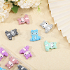 12Pcs 6 Colors Rhinoceros Food Grade Eco-Friendly Silicone Focal Beads SIL-CA0003-07-4