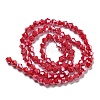 Opaque Solid Color Electroplate Glass Beads Strands EGLA-A039-P4mm-A02-2