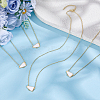 4Pcs Brass Enamel Trumpet Pendant Necklaces for Women NJEW-PH0001-58G-4