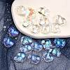 Electroplate Transparent Glass Pendants GLAA-YW0003-06-2