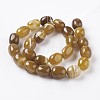 Natural & Dyed Striped Agate/Banded Agate Beads Strands G-A175D-B03-2