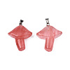 Cherry Quartz Glass Pendants G-R480-02N-2