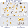 100Pcs 2 Colors 1-Hole Plating Acrylic Shank Buttons FIND-UN0016-03-5