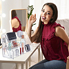3-Tier Acrylic Display Riser Stands for Cosmetic Jewelry ODIS-WH0043-217C-5