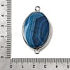 Natural Agate(Dyed & Heated) Oval Links Connector Charms G-P614-06P-02-3