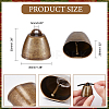 Tibetan Style Iron Bell Pendants LS-FIND-WH0034-22AB-2