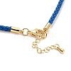 Braided Round Imitation Leather Bracelets Making BJEW-H610-01G-15-2