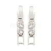 Brass Pave Clear Cubic Zirconia Watch Band Clasps KK-Q804-26S-1