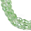 Transparent Electroplate Glass Beads Strands EGLA-N013-T8mm-B13-3