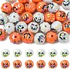 10Pcs 2 Colors Halloween UV Plating Acrylic Beads OACR-YW0003-61-2