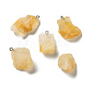 Raw Rough Natural Citrine Pendants G-A028-01G-1
