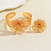 Luxury Iron Bridal 3D Flower Bangles & Rings for Women HI9521-5