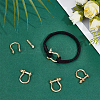 5Pcs Brass D-Ring Anchor Shackle Clasps KK-UN0005-60-4