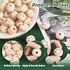 50Pcs Natural Wood European Beads WOOD-OC0003-60-4