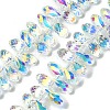 Transparent Electroplate Glass Beads Strands GLAA-K064-07A-AB01-1