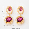 Alloy Rhinestone Stud Dangle Earrings for Women WG85C1A-01-4