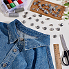 54Pcs 9 Styles Zinc Alloy Shank Buttons BUTT-PH0001-61-3