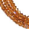 Transparent Electroplate Glass Beads Strands EGLA-A039-T4mm-B28-3