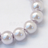 Baking Paint Pearlized Glass Pearl Round Bead Strands HY-Q330-8mm-25-2