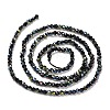 Electroplate Glass Beads Strands GLAA-H021-01A-HP09-5