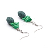 Natural Lava Rock Dangle Earrings EJEW-E260-A-3