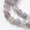 Natural Striped Agate/Banded Agate Beads Strands G-G581-8mm-09-3