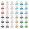 48Pcs 12 Color Glass Imitate Austrian Crystal Bicone Beaded Charms PALLOY-PH01621-1
