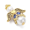 Pearlized Glass Pearl & Glass Pendants PALLOY-MZ00978-06-3