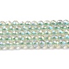 Electroplate Transparent Glass Beads Strands GLAA-H021-01B-FR07-2