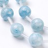 Natural Dyed Marble Beads Strands G-I203-A-10mm-1-3