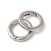 Nickel Plated Alloy Spring Gate Rings FIND-Q104-01B-P-2