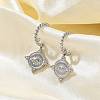 304 Stainless Steel Dangle Stud Earrings EJEW-F354-03P-4