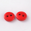 2-Hole Flat Round Resin Sewing Buttons for Costume Design BUTT-E119-24L-10-2