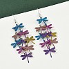430 Stainless Steel Dragonfly Dangle Earrings EJEW-A137-04P-01-2