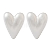 304 Stainless Steel Plastic Imitation Pearl Stud Earrings EJEW-R030-01G-04-4