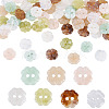 70Pcs 7 Colors Resin Buttons BUTT-TA0001-42-1