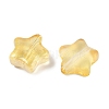 Transparent Spray Painted Frosted Glass Beads GLAA-NH0003-01D-2