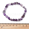 Natural Amethyst Stretch Beaded Bracelets BJEW-K213-C22-3