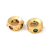 Brass Micro Pave Cubic Zirconia European Beads KK-A254-29G-2