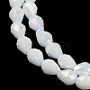 Opaque Solid Color Electroplate Glass Beads Strands EGLA-N013-P8mm-B02-3