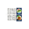 4 Sheets 11.6x8.2 Inch Stick and Stitch Embroidery Patterns DIY-WH0455-324-8