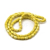 Frosted Opaque Glass Beads Strands GLAA-P058-07B-3