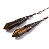 Natural Tiger Eye Pointed Dowsing Pendulum Big Pendants G-H285-06R-A02-2
