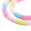 Fixed 5 Color Handmade Polymer Clay Bead Strands CLAY-S096-029Q-3