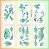 6PCS 2 Styles PVC Stickers Dazzling Color Window Stickers 3D Laser Fish And Mermaid Static Glass Window Stickers JX833A-2