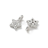 Brass Micro Pave Clear Cubic Zirconia Charms CU-CBA9FFD-04P-2